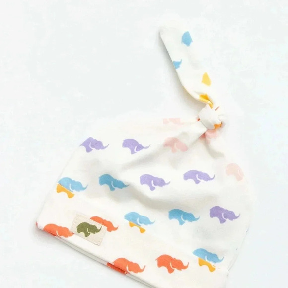 Monica + Andy Top Knot Cap - Elephants - NWT - Picture 2 of 4